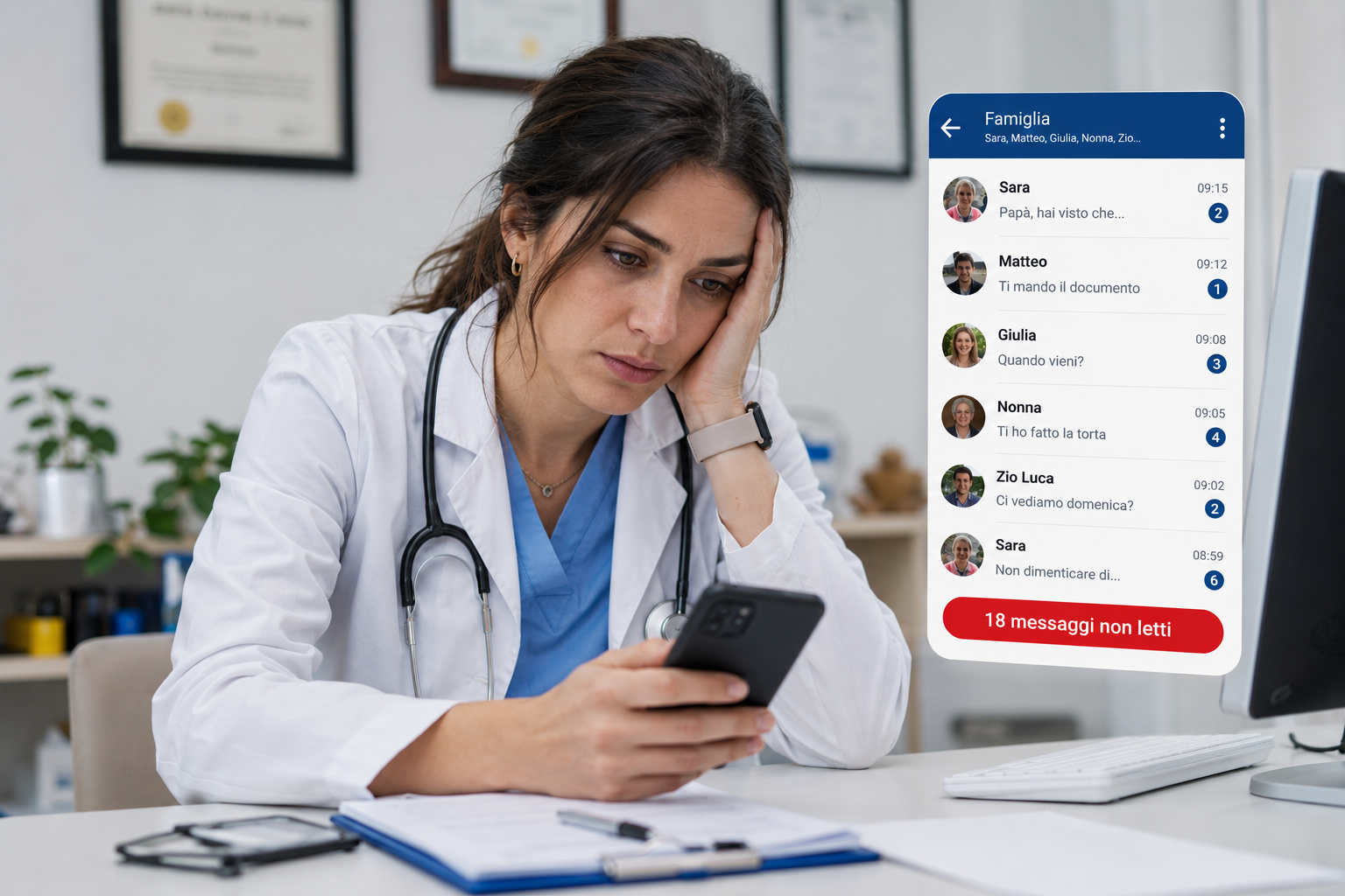 Messaggi WhatsApp senza risposta